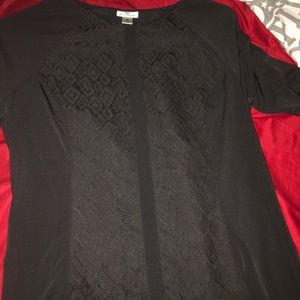 Black Blouse With Lace Detail